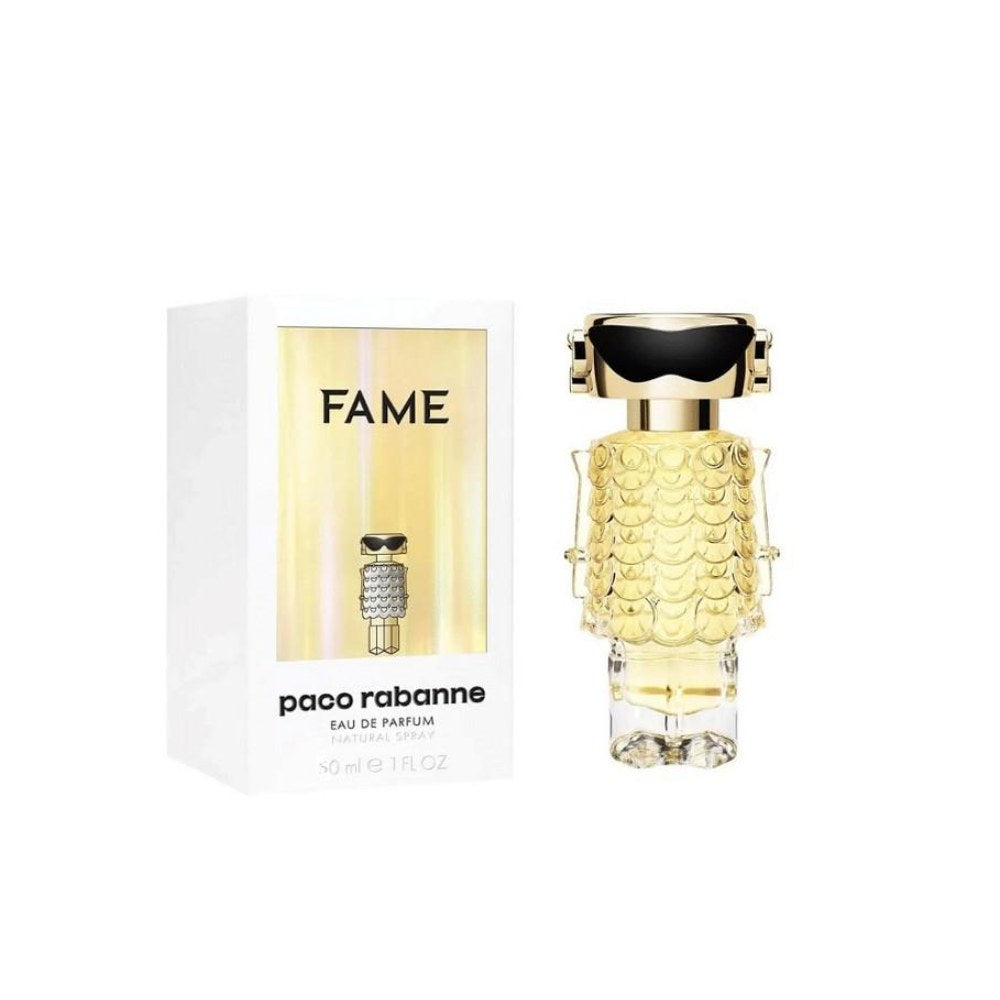 Paco Rabanne Fame Eau de Parfum donna 50ml flacone dorato