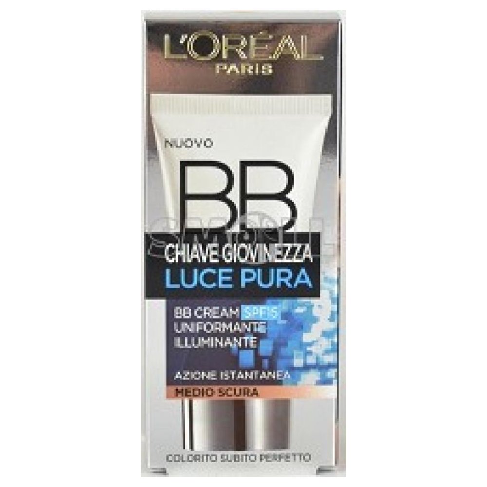 L'Oréal Chiave Giovinezza BB Cream Uniforme Illuminante Medio Scura 50 ml