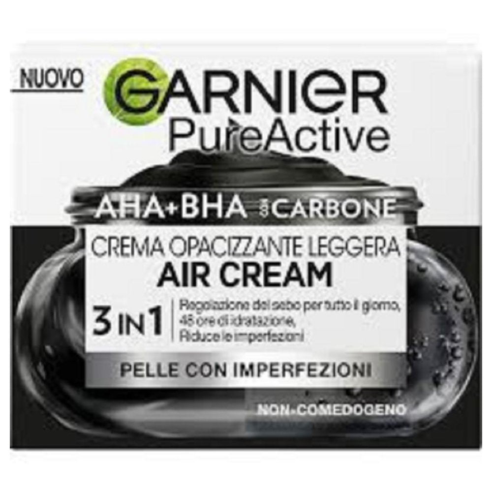Garnier Pure Active Crema Opacizzante Leggera con Carbone 50 Ml