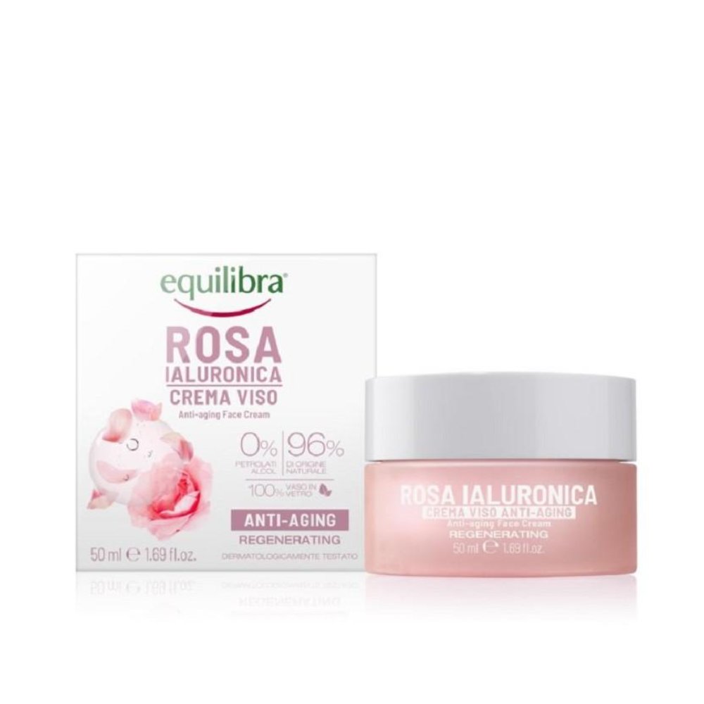 Equilibra Rosa Ialuronica Crema Viso Anti-Età 50 Ml