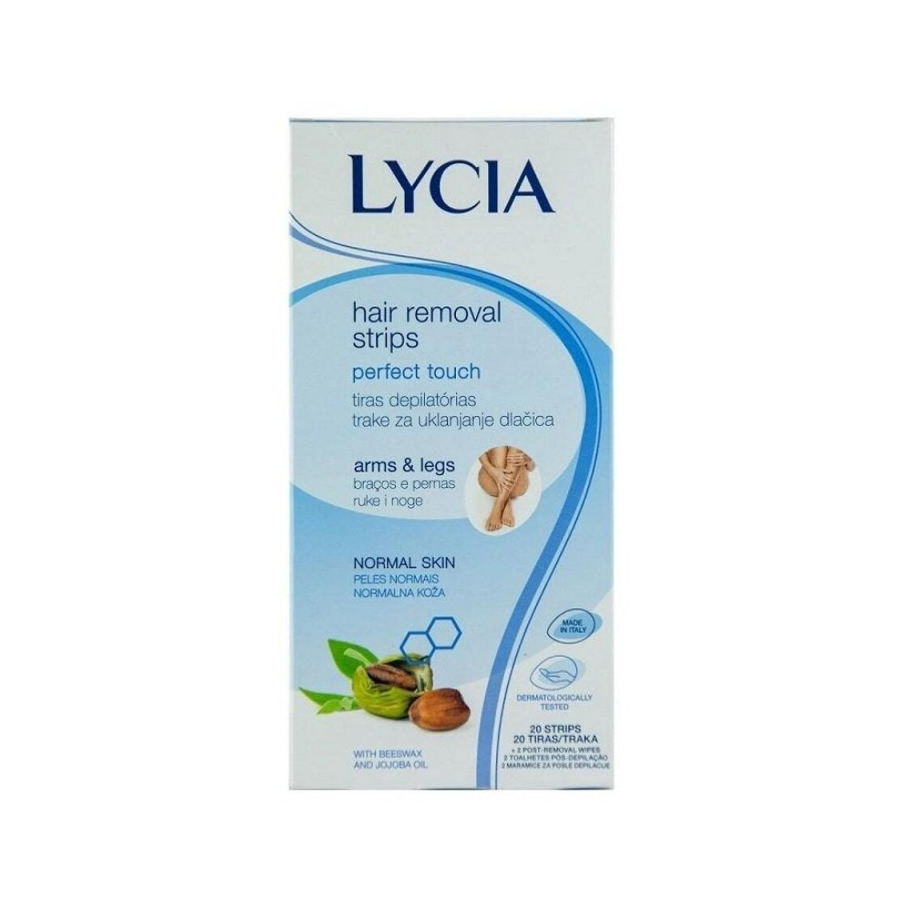 Lycia Strisce Depilatorie Braccia e Gambe Olio di Jojoba 20 Pz