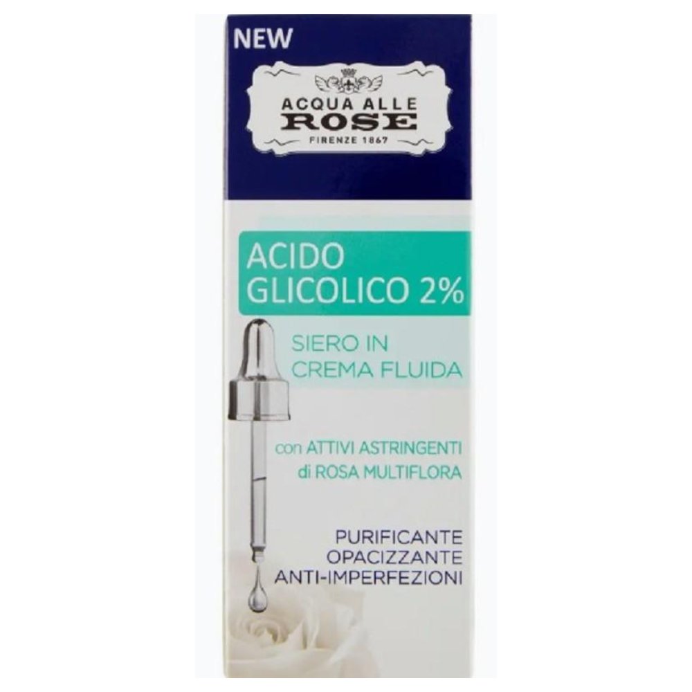 Acqua Alle Rose Siero In Crema Fluida Acido Glicolico 30 Ml