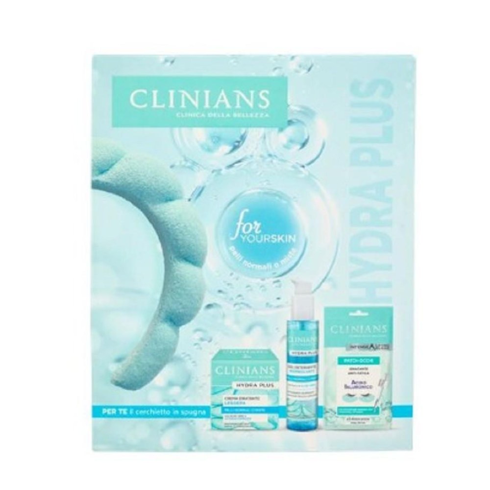 Clinians Hydra Plus Coffret Crema Idratante Leggera + Gel Detergente + Patch Occhi