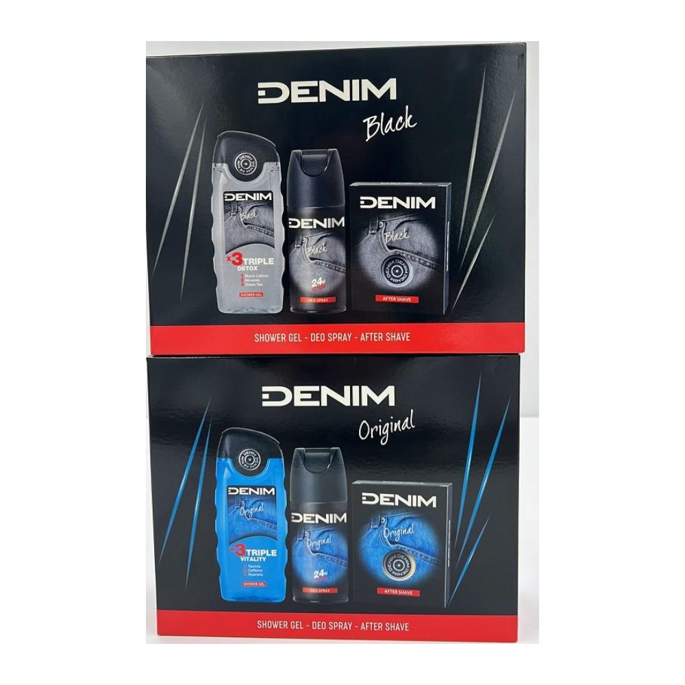 Denim Coffret A/S 100Ml + S/G 250Ml + DEO Spray 150Ml Fragranze Assortite