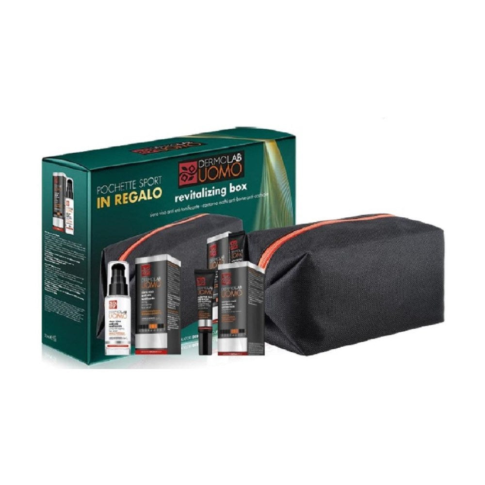 Dermolab Uomo Coffret Siero Viso + Contorno Occhi + Pochette NEW