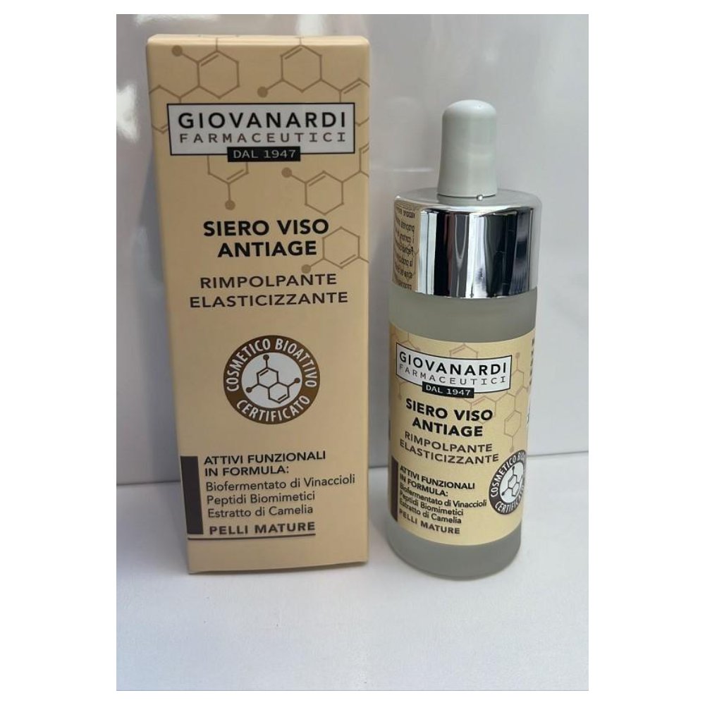 Giovanardi Farmaceutici PM Siero Viso Anti-Age Rimpolpante ed Elasticizzante 30 Ml