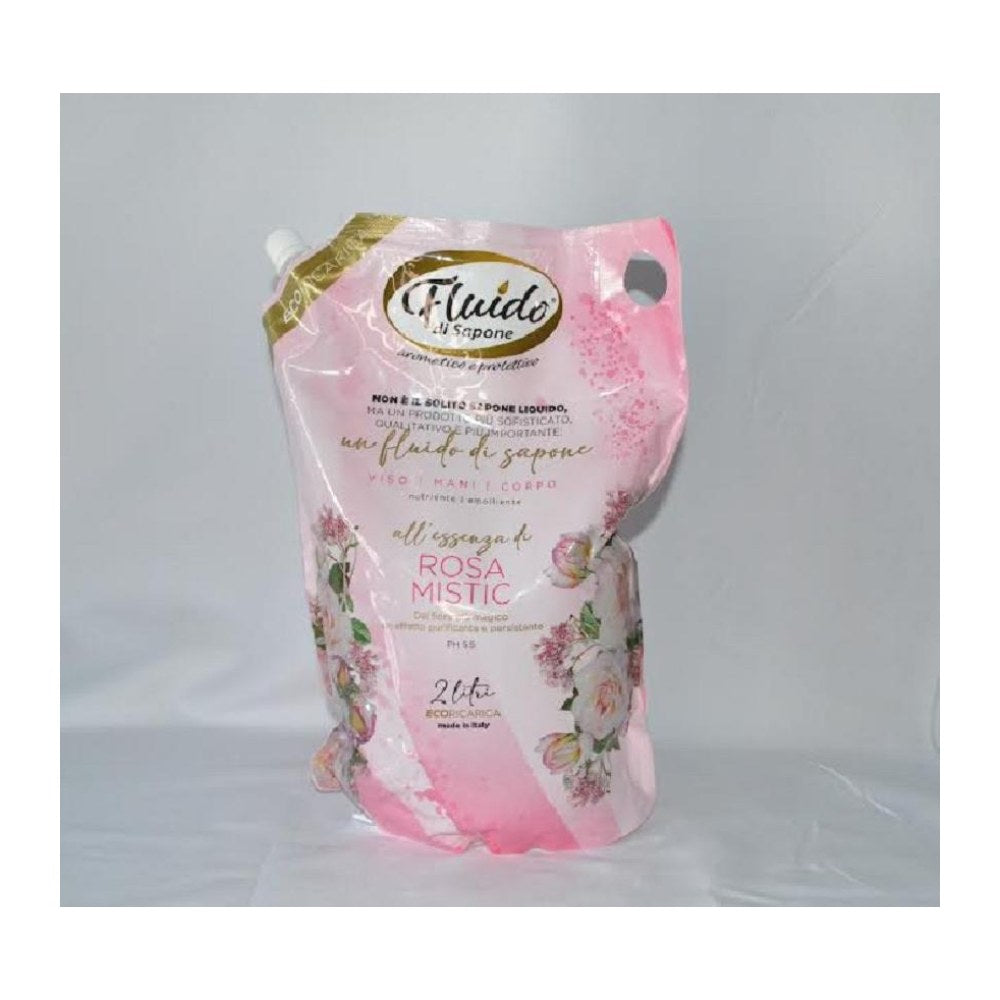 Fluido di Sapone Eco Ricarica Sapone Liquido Rosa Mistic 2L