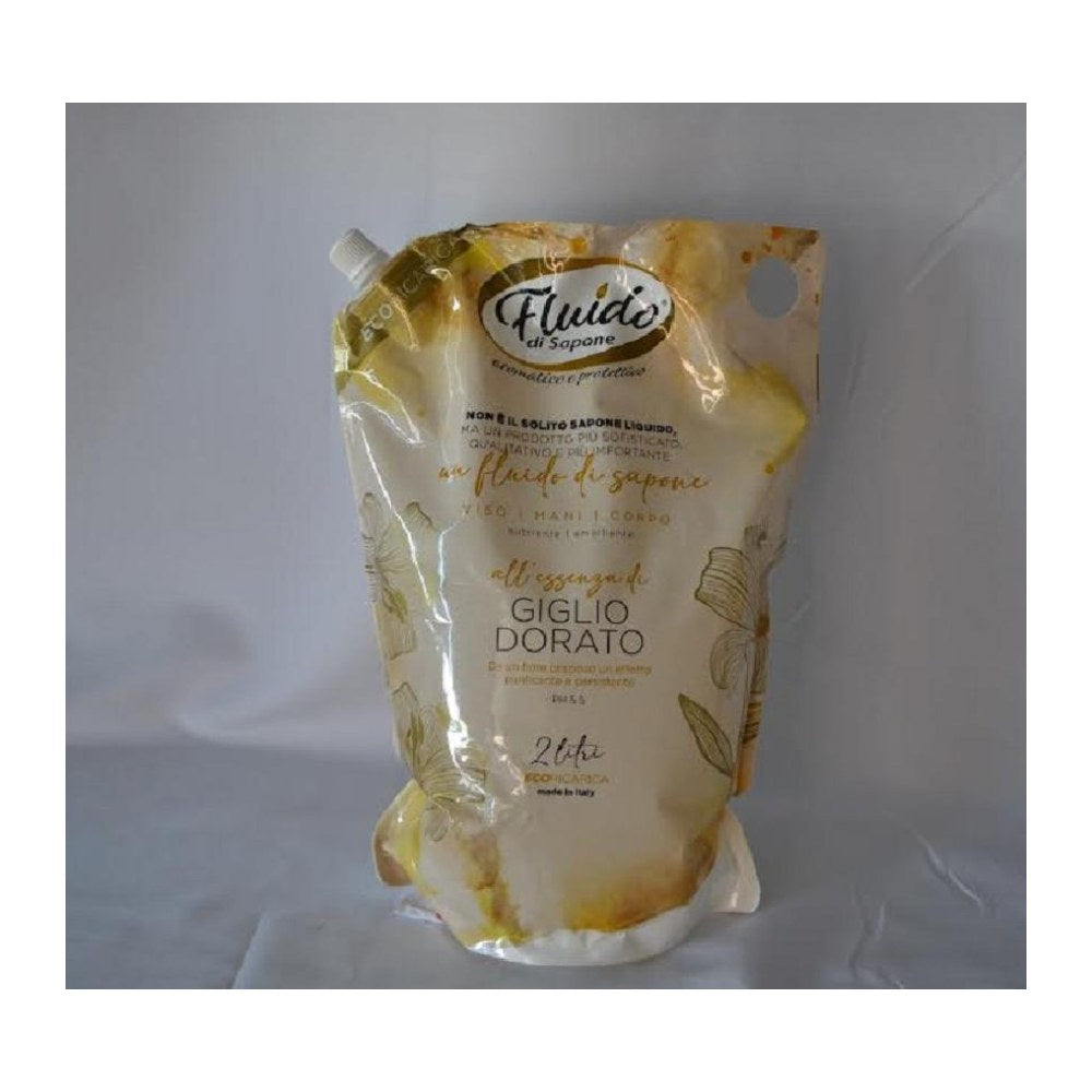 Fluido di Sapone Eco Ricarica Sapone Liquido Giglio Dorato 2L