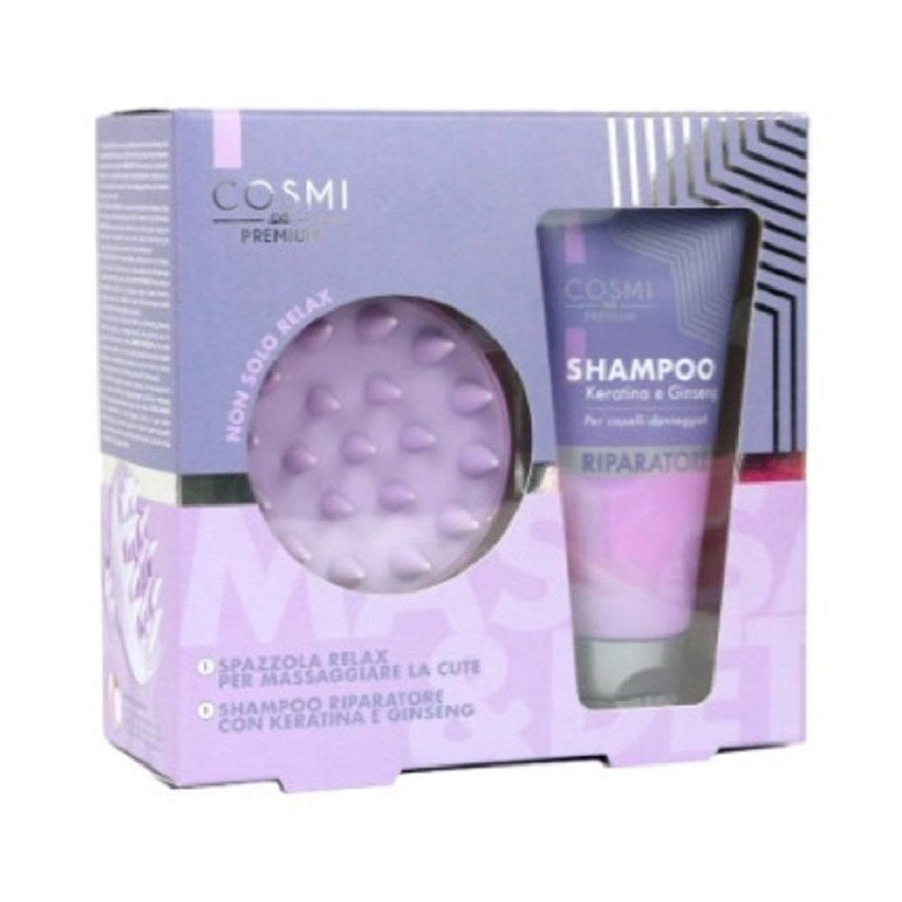 Cosmi Coffret Shampoo E Spazzola Ginseng E Cheratina