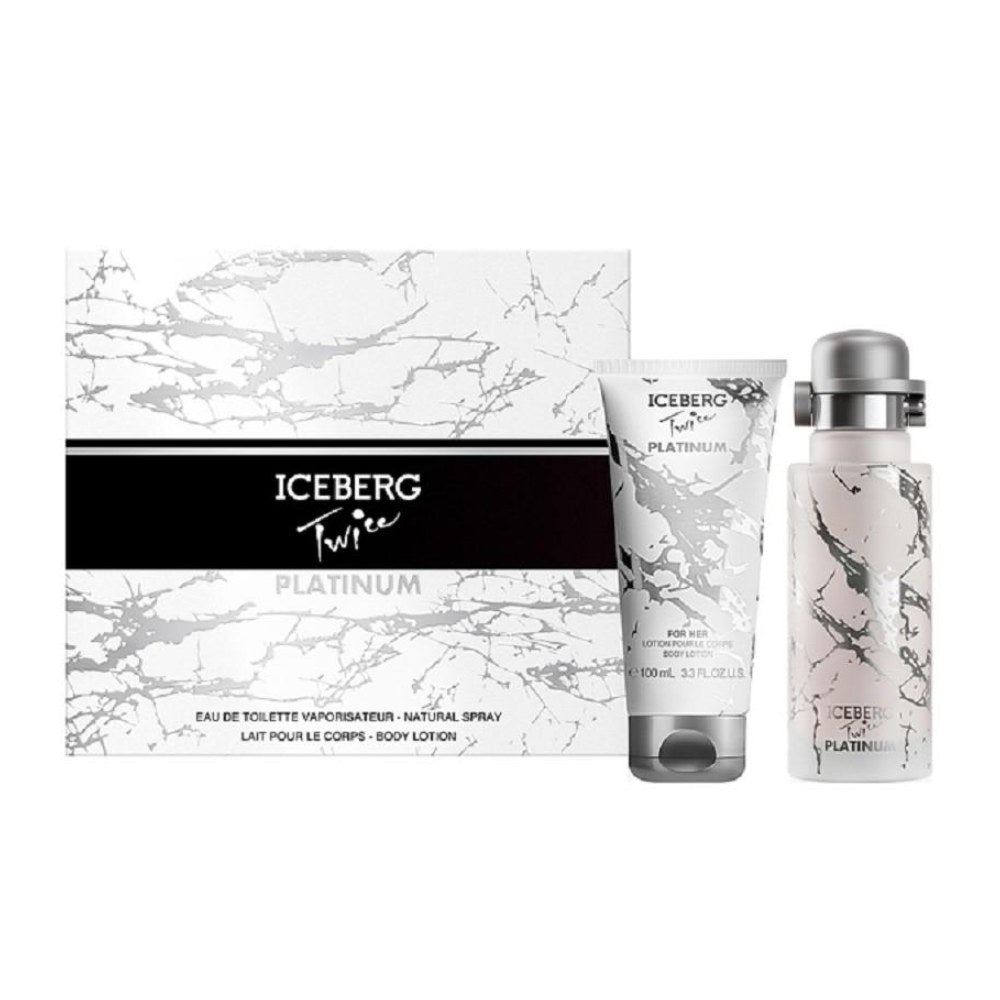 Iceberg Twice Platinum For Woman Coffret Edt 125Ml + Body Lotion 100Ml