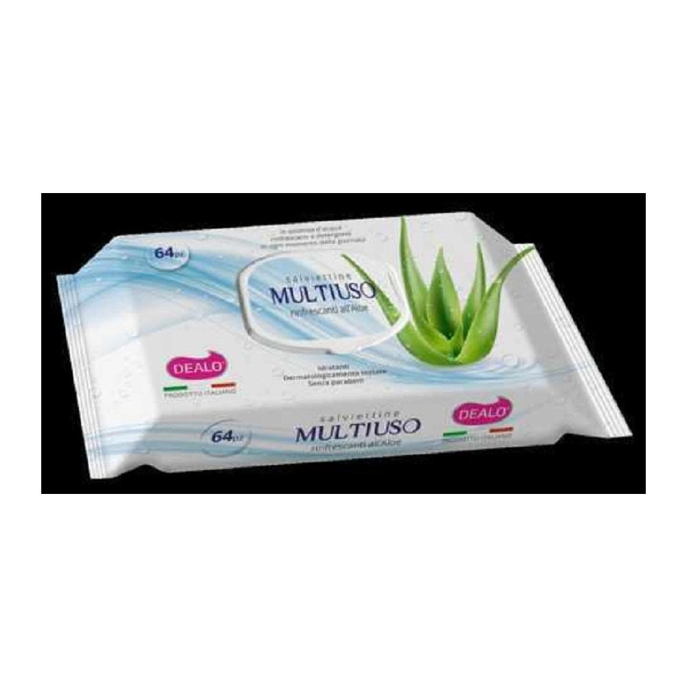 Dealo Salviettine Imbevute Multiuso Aloe 72 Pz