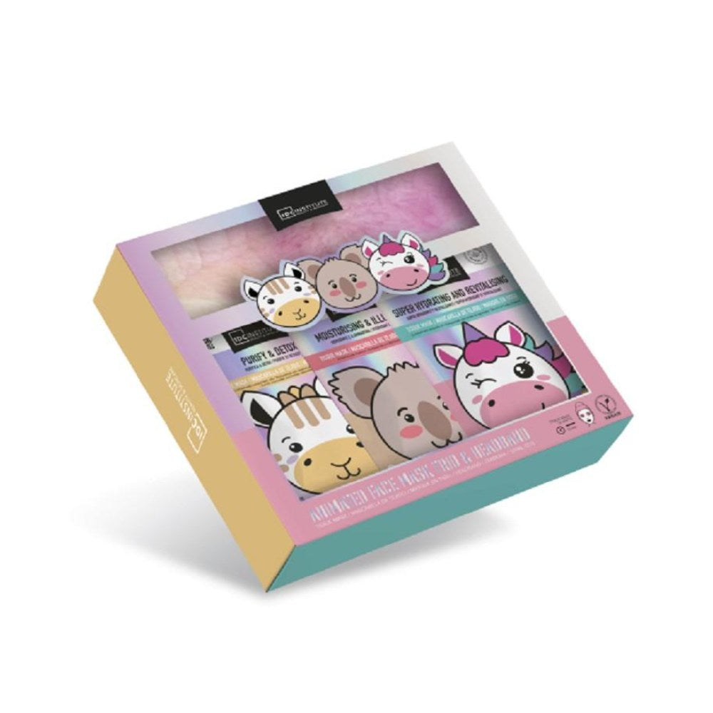IDC Institute Confezione Cute Animals 3 Maschere 24 gr + Fascia