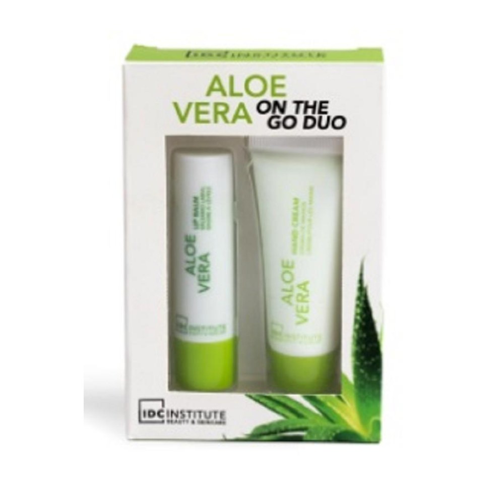 Idc Institute Coffret Lip Balm 4Gr + Crema Mani 15Ml Aloe Vera