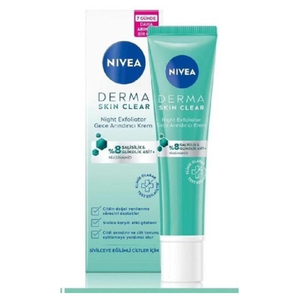 Nivea Derma Skin Clear Esfoliante Notte 40 ml