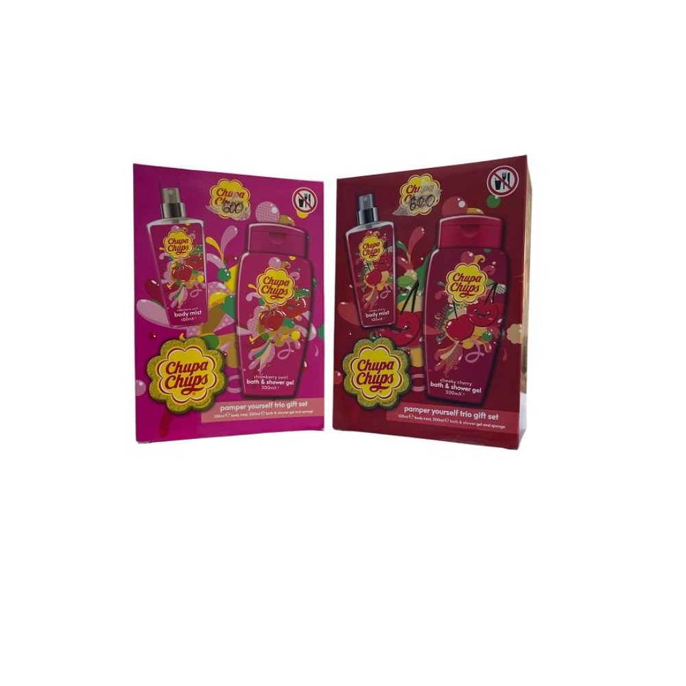 Chupa Chups Coffret Shower Gel 300Ml + Antitraspirante 100Ml + Spugna Assortita