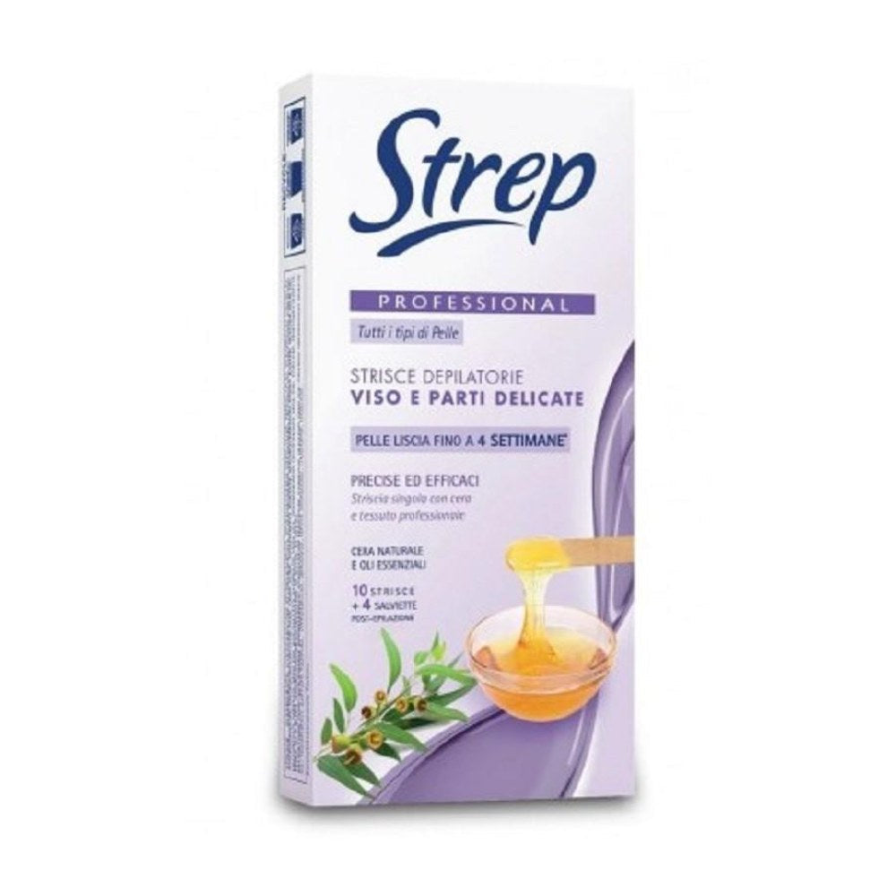 Strep Strisce Depilatorie Viso e Parti Delicate 10 Pz