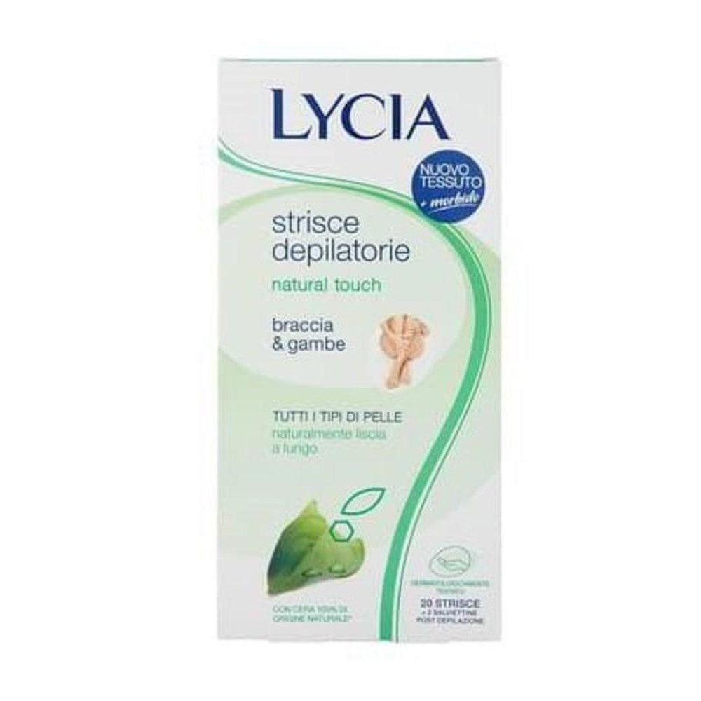 Lycia Strisce Depilatorie Natural Touch Braccia e Gambe 20 Pz