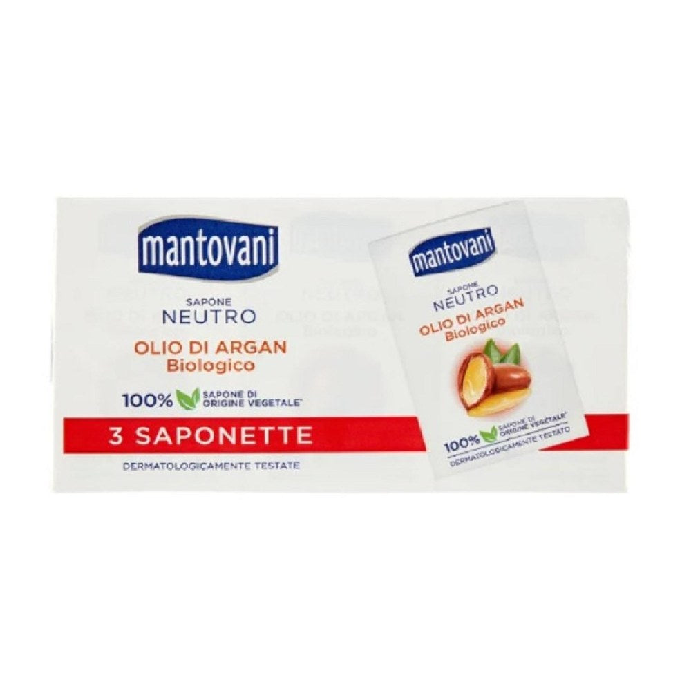Mantovani Sapone Neutro Olio di Argan 3 x 90 gr