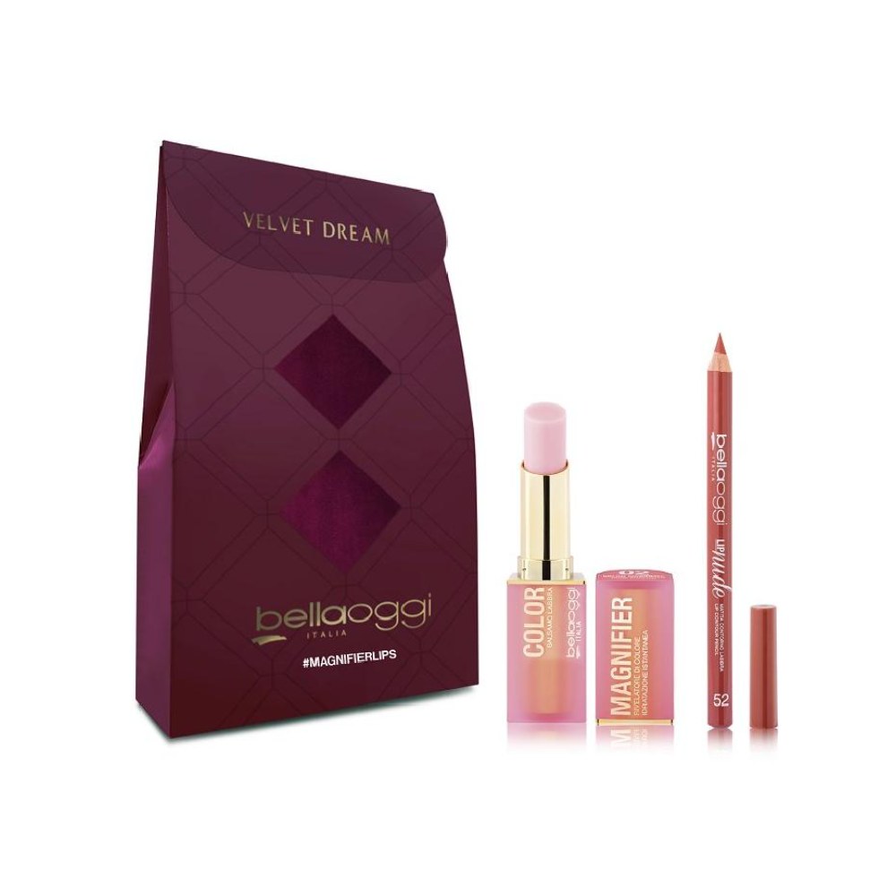 Bellaoggi Balsamo Labbra Color Magnifier Col. 02 + Matita Labbra Lip Liner Col. 05