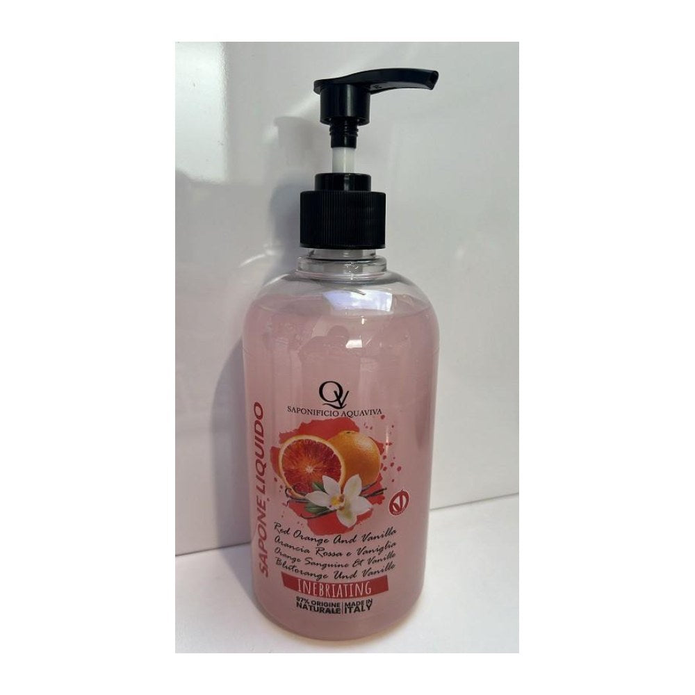 Saponificio Aquaviva Sapone Liquido Mani Arancia Rossa e Vaniglia 500 ml