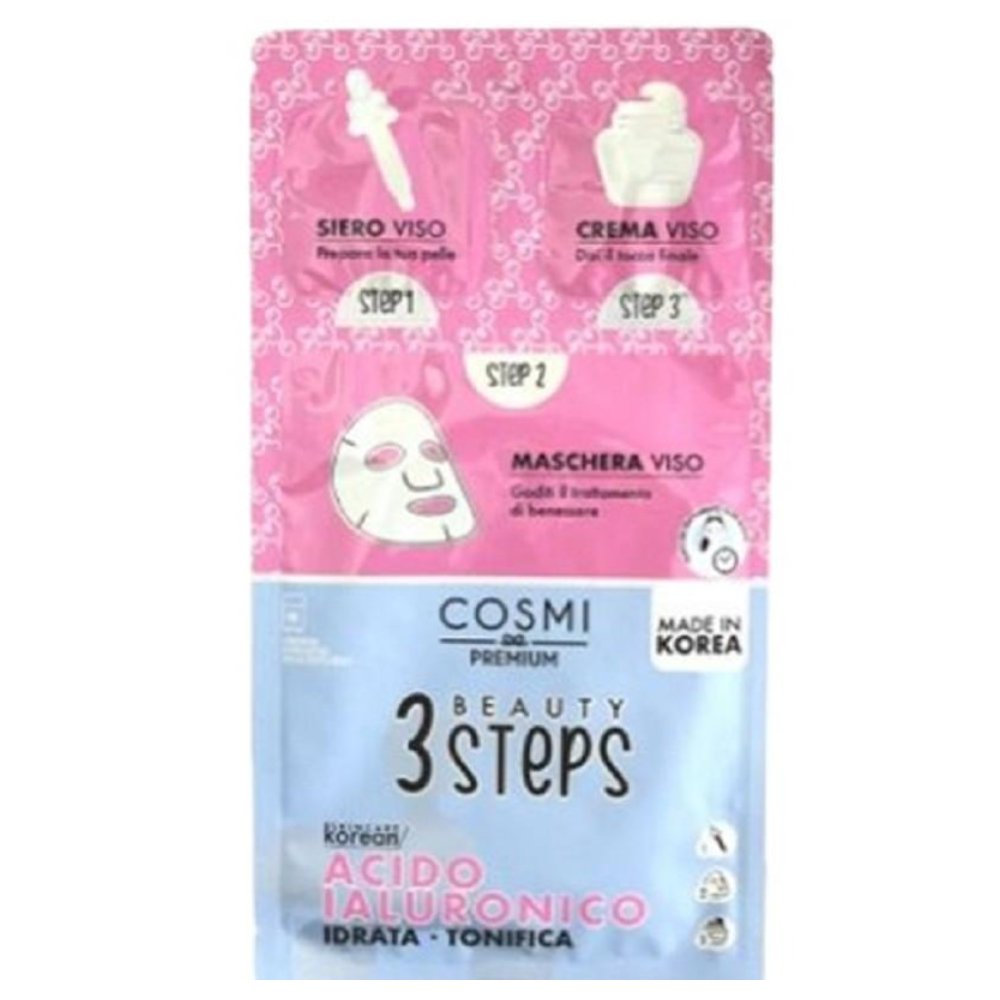 Cosmi Trattamento Viso 3 Steps K-Beauty Acido Ialuronico