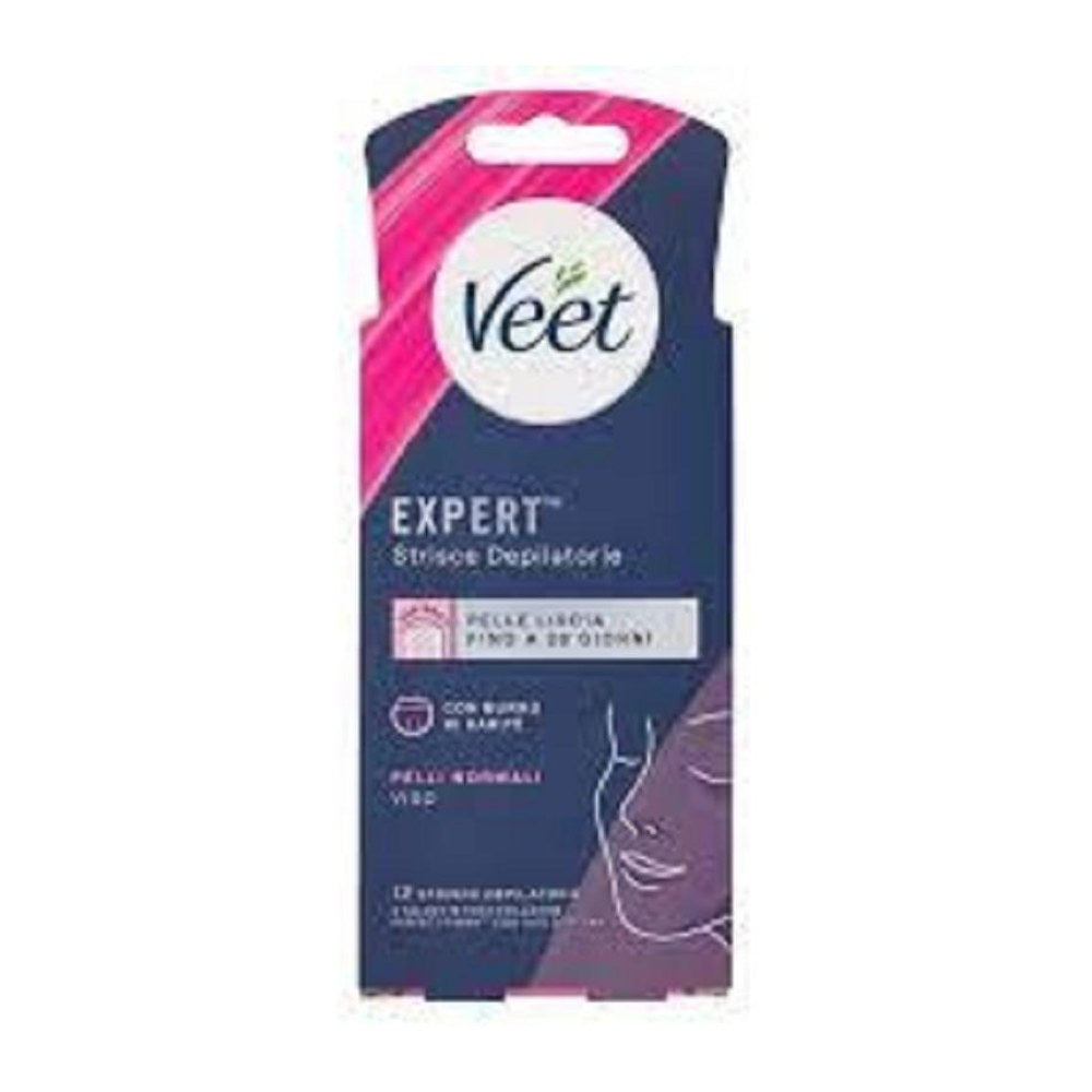 Veet Expert Strisce Depilatorie con Burro di Karité 12 Pz