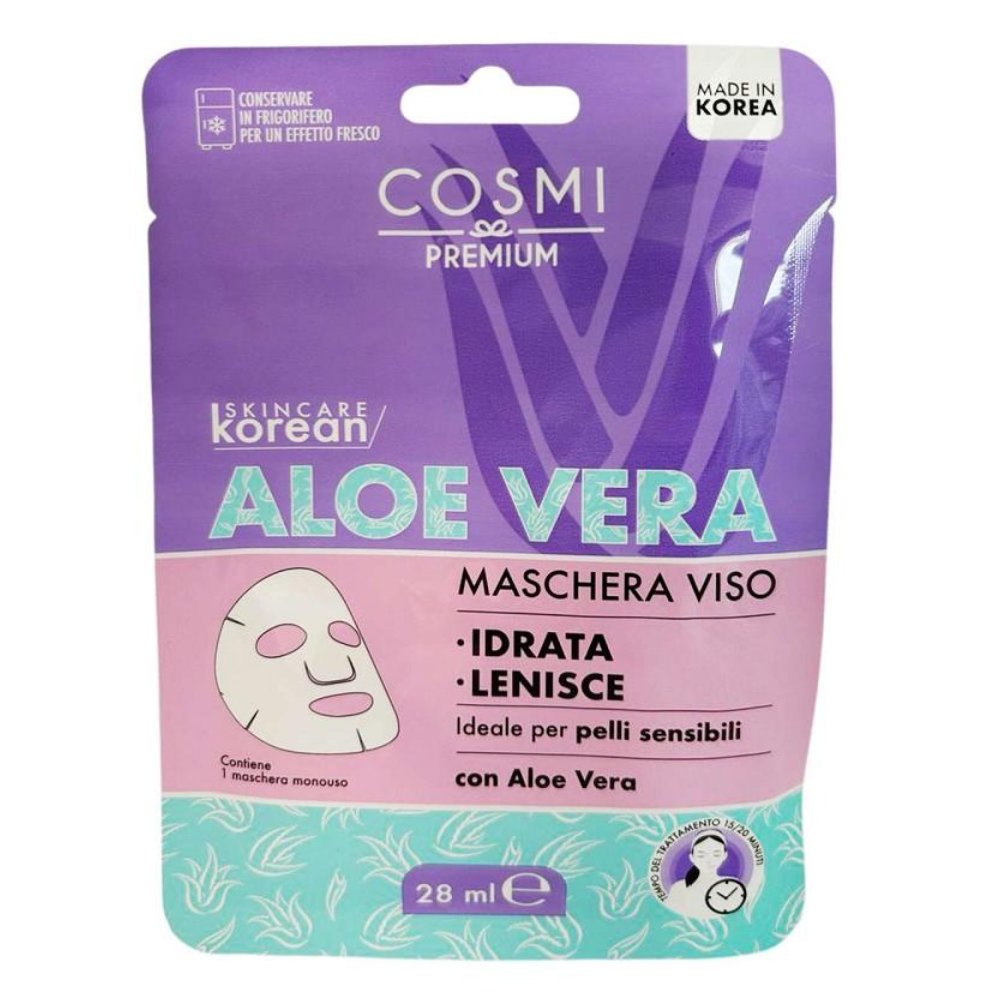 Cosmi Maschera Viso Korean Con Aloe Vera 28 Ml