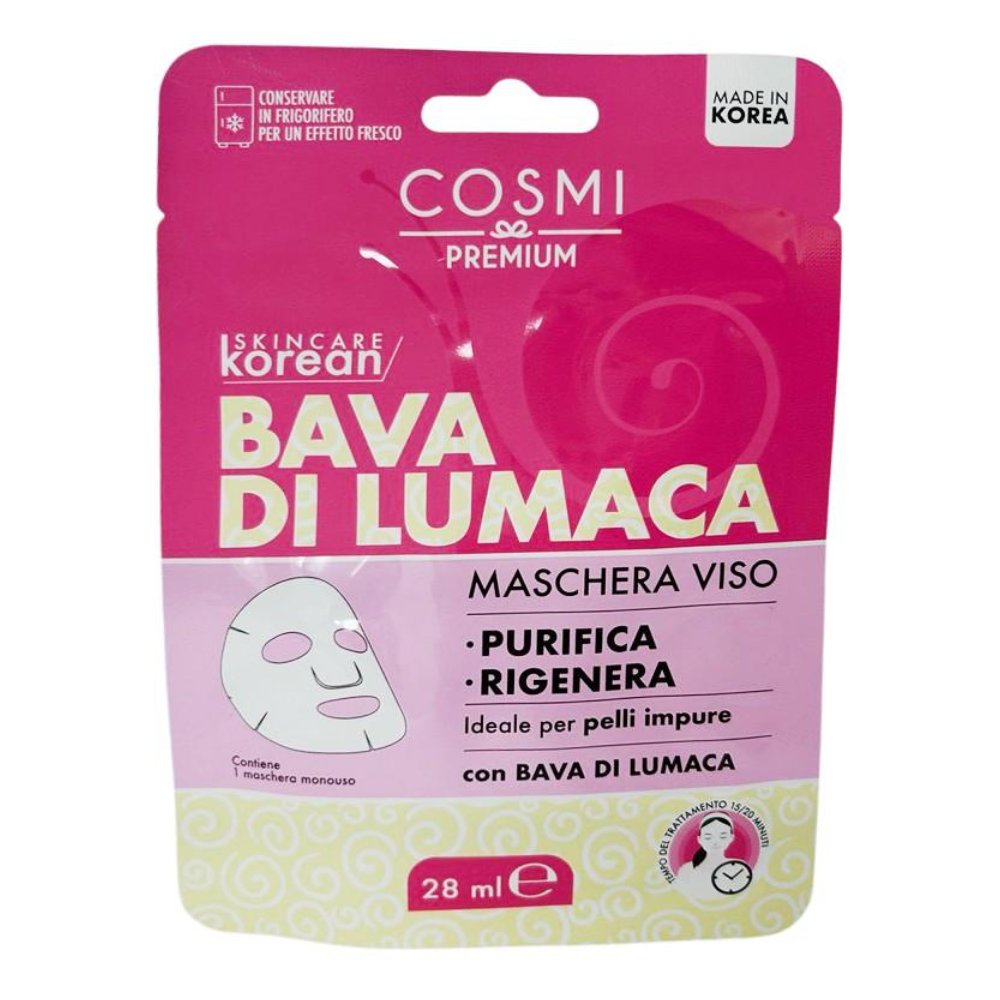 Cosmi Maschera Viso Korean Con Bava Di Lumaca 28 Ml