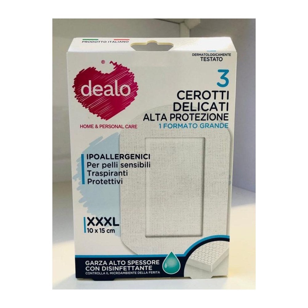 Dealo Cerotti Delicati Alta Protezione XXXL 3 Pz