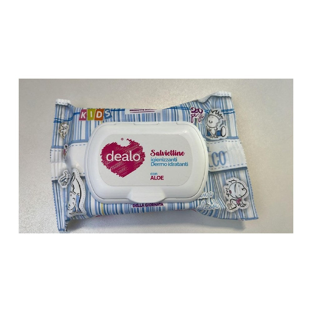 Dealo Salviettine Igienizzanti Aloe e Talco Kids 20 Pz