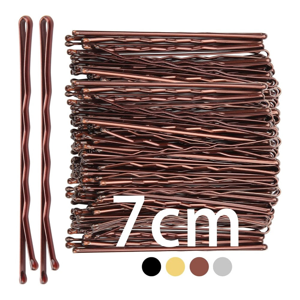 Ipam Mollette Ondulate Castane 7cm Fermacapelli 18 Pezzi